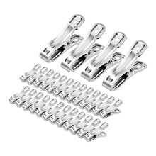 40 PCS Stainless Steel Greenhouse Clamps, Grip Metal Clips for Garden Universal Garden Tools Small Metal Clamps