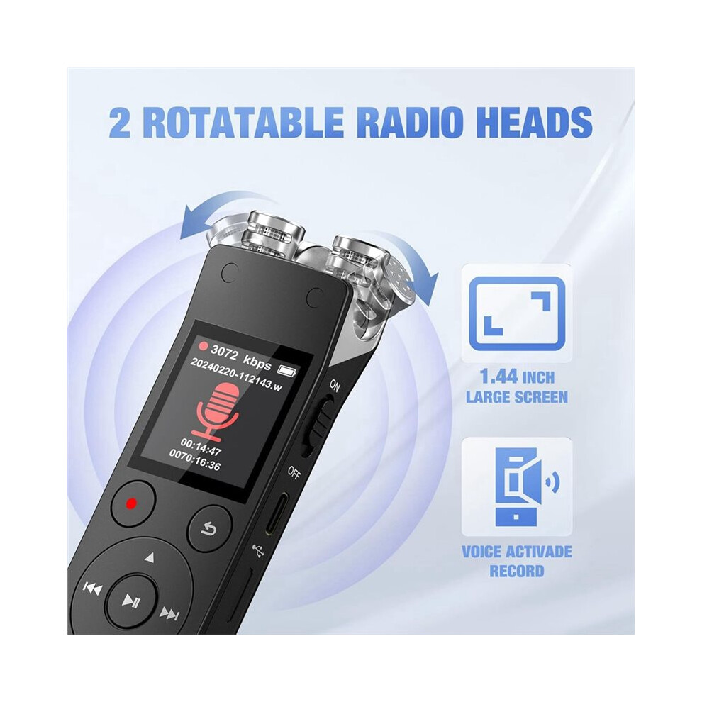 Enabled Digital Recorder Professional Hd Voice Recorder,For Lectures Meetings Interviews,Mp3 Player 6033327691006