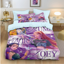 (Single 135*200cm) Duvet Cover For Kpop Demon Hunters Series Printed Bedding Cartoon Pillowcase