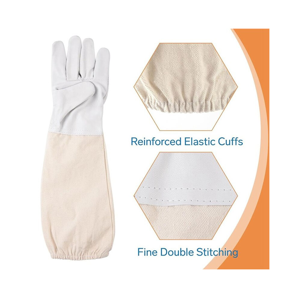 Beekeeping Gloves - Thickened Goatskin Bee Gloves For Men Women - Beekeeping Supplies 6032870160342