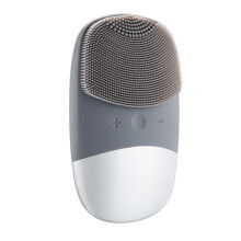 (Gray) Electric Face Cleansing Brush Sonic Electric Facial Cleanser Facial Cleansing Brush Skin Scrubber Skin Massager Skin Care Tools