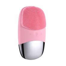 (Pink) Electric Face Cleansing Brush Sonic Electric Facial Cleanser Facial Cleansing Brush Skin Scrubber Skin Massager Skin Care Tools