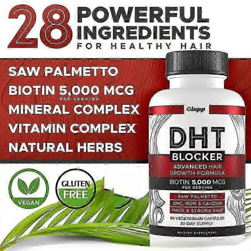 (3 Bottle) Κάψουλες DHT Blocker | Βιοτίνη + Saw Palmetto, Υποστήριξη Ανάπτυξης Μαλλιών για Όλους 1