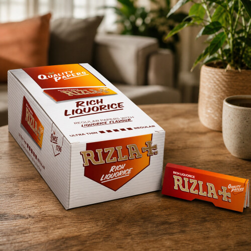 Rizla Liquorice Rolling Papers Regular 50 Pack Box