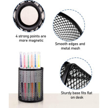 Magnetischer Stifthalter 4er Pack Bleistift Schließfach Organizer Zubehör für Schule und Büro, Schwarze Schließfach Zubehör Organizer