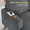 Corduroy U Shaped Sectional Sofa with Double Chaise 9