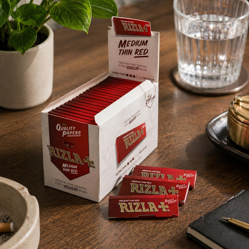 Rizla Red Medium Thin Rolling Papers 100 Booklets