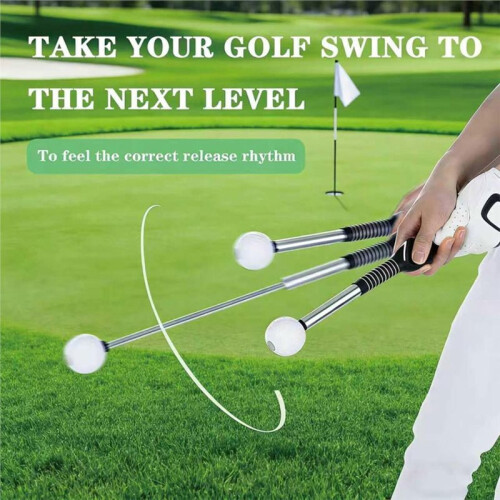 Retractable  Swing Trainer with Arm Band - Click Stick  Training Aid, Right Handed  Swing Practice Stick 2