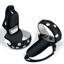 VR Handle Silicone Protective Cover for  Quest 2 Controller Grips Strap for  Quest 2 VR Accesories(Black)