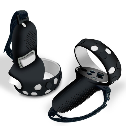 VR Handle Silicone Protective Cover for  Quest 2 Controller Grips Strap for  Quest 2 VR Accesories(Black)