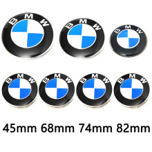 Full Set of BMW Full Blue Boot Bonnet Badges Alloy wheel caps x7