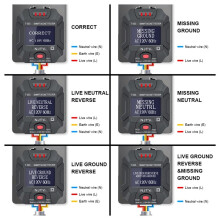 NJTY T003  Socket Tester with LCD Display Instantly Detect Wiring Faults, Voltage & Frequency RCD Safety Test EU