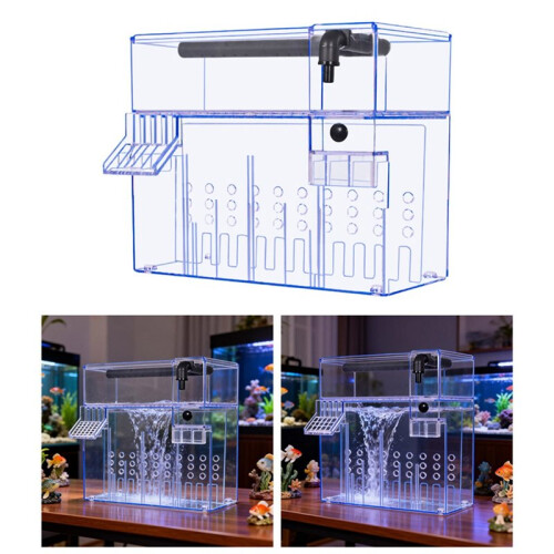 Wall Mounted Aquarium Filter Box with Clear Dry and Wet Separation 1101 1