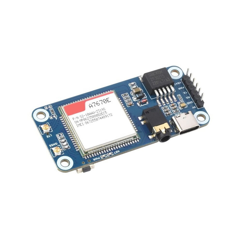 Cat-1/Gsm/Gprs/Gnss Hat Based For A7670e Module, Lte Cat-1 / 2G Support, Gnss Positioning 6032703826506