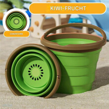 Beach Sand Toys, Folding Fruit Bucket with Ergonomic Shovels, Set for Backyard Camping Swimming Pool Vacation