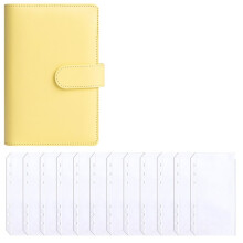Antner A6 Kpop Photocard Binder 6-Ring Collector Album with Multi-Size Photo Protectors, Lemon Yellow
