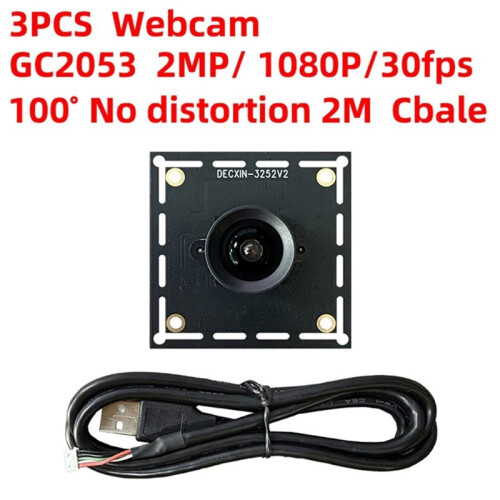3PCS GC2053 2MP 1080P 100-Degree USB Camera Module USB Free Drive with 2m Cable for Automatic Darts Scoring System 1