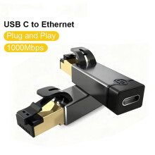 1000-Mbit/S-RJ45-Stecker auf USB-C-Buchse-Adapter, Schnell für Laptops, Smartphones, für Android-Geräte und Notebooks, USB-C auf RJ45-Ethernet