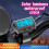 Motorcycle Ebike Solar Power Clock with Date Week Temperature LCD Backlit Display Waterproof Thermometer with Stand B 3