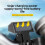 Motorcycle Ebike Solar Power Clock with Date Week Temperature LCD Backlit Display Waterproof Thermometer with Stand B 7
