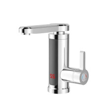 Electric Water Heater Kitchen Faucet Tankless Instant Heating Water Tap Flowing Heated Mixer Digital Display EU Plug