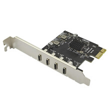 PCIE 1x auf Typ-C Erweiterungskarte PCI-E X1 auf 4-Port Typ-C USB 3.2 Gen1 5 Gbit/S Adapter-Riser-Karte UPD720201 Chip