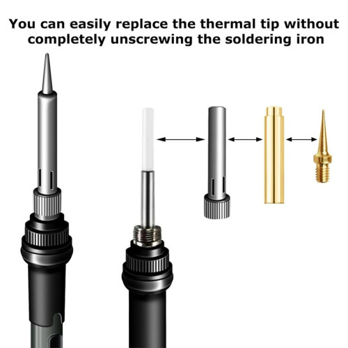 10Pc Heat Insert Nut Iron Tip M2 -M8 Brass Thread Embedded Kit Tool for Plastic 3D Printer Soldering Iron 2