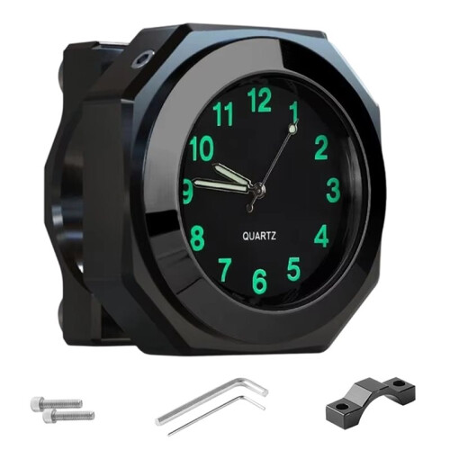 Motorcycle Watch Luminous Multi-Function Waterproof Motorcycle Watch Portable Compact Digital Clock for Bike Handlebar