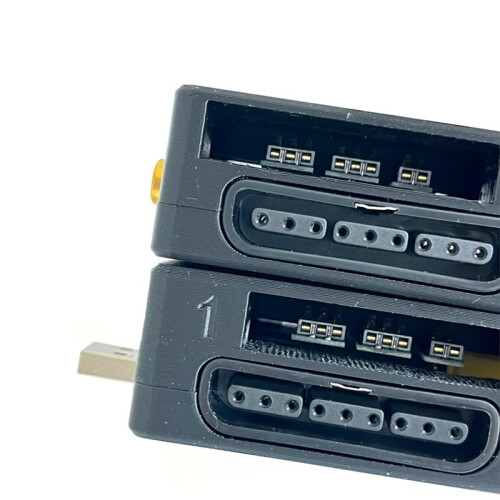2P SNAC Adapter for PSX Controller for  FPGA System with 2 Memory Card Slots and 1 Light Port 3D Printed Case 2