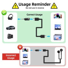 3 Stück USB-C-Buchse auf 3,5-mm-Klinkenstecker Audioadapter HiFi DAC Typ C auf AUX Konverter für Kopfhörer Autoradio Plug &