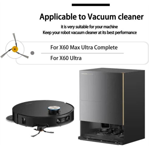 Replacement Kit for  X60 Max Ultra Robot Vacuum,Includes Main Roller Brush,Mop Pad,Dust Bag,Side Brush,HEPA Filter 1