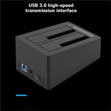 Solid State Drive Socket 2.5-Inch Dual Bay Universal Hard Drive Case Base USB3.0 Clone Base