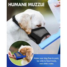 Muselière pour Chien, Muselière en Maille Souple pour Chiens de Taille, Muselière Respirante pour Chiens qui Fouillent, Mordent, Lèchent et