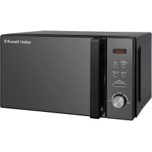 (Microwave, Black) Russell Hobbs RHM2076S-AZ 20 Litre 800 W Silver Digital Solo Microwave with 5 Power Levels, Automatic Defrost, 8 Auto Cook Menus,