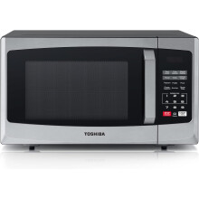 (Silver, 23L Digital) TOSHIBA Black Mirror Front Microwave 20 Liter 700W Manual Control, Compact with 5 Power Levels, Automatic Defrost,
