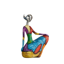 1pc Colorful Abstract Woman Sculpture, Modern Art Figurine for Home Decor, Ideal for Shelf