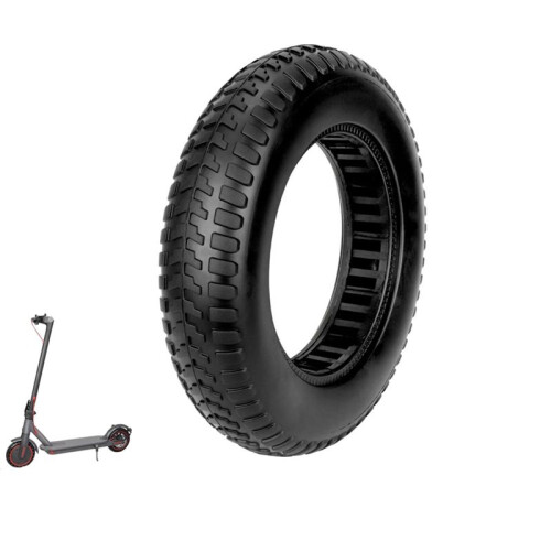Pneu Sólido de Scooter 10x2.15 de 10 Polegadas com Furo de Linha Única e Estrias em Forma de Colmeia Slot 35MM 1