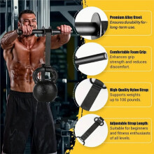 Wrist Roller Forearm Exerciser with Weight Strap and Anti-Slip Grip Handles Roller for Wrist Curl Grip Strength Training