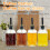 Set di Flaconi Dispenser per Sciroppo, Flaconi In Vetro per Sciroppo da Caffè, Accessori per Bar con Beccuccio In Metallo e Etichette. 6