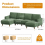 Corduroy U Shaped Sectional Sofa with Double Chaise 5