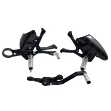 Motorcycle Adjustable Carbon Fiber Board Rear Set Foot Pegs Pedal Raise for  S1000RR M1000RR 2019-2024 2025