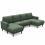 Corduroy U Shaped Sectional Sofa with Double Chaise 1