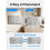 8.4''Large Digital Wall Clock,Led Alarm Clock with  Digits,Date,Temperature, DST,5-Level Brightness for Room,Bedroom 5
