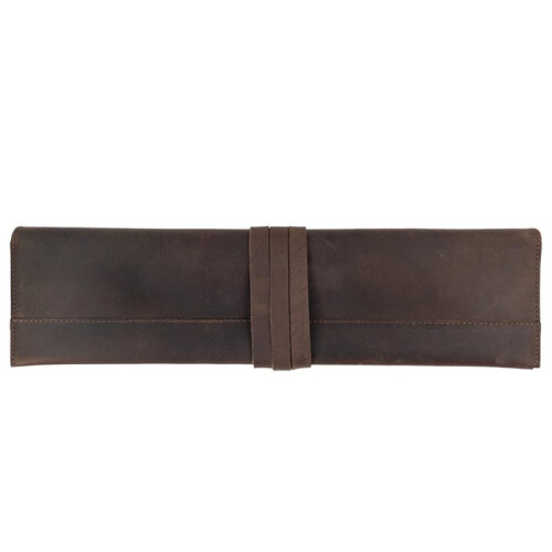 PU Leather Double KnifeRoll for Chefs,Vertical KnifeStorage Case,Portable Travel CarryOn Roll Bag,Rectangular Protector 2