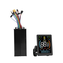 Controlador de Onda Senoidal para Bicicleta Elétrica 36V 48V 52V 40A com Display LCD Colorido DZ32, Kit de Atualização de Bateria de Lítio para