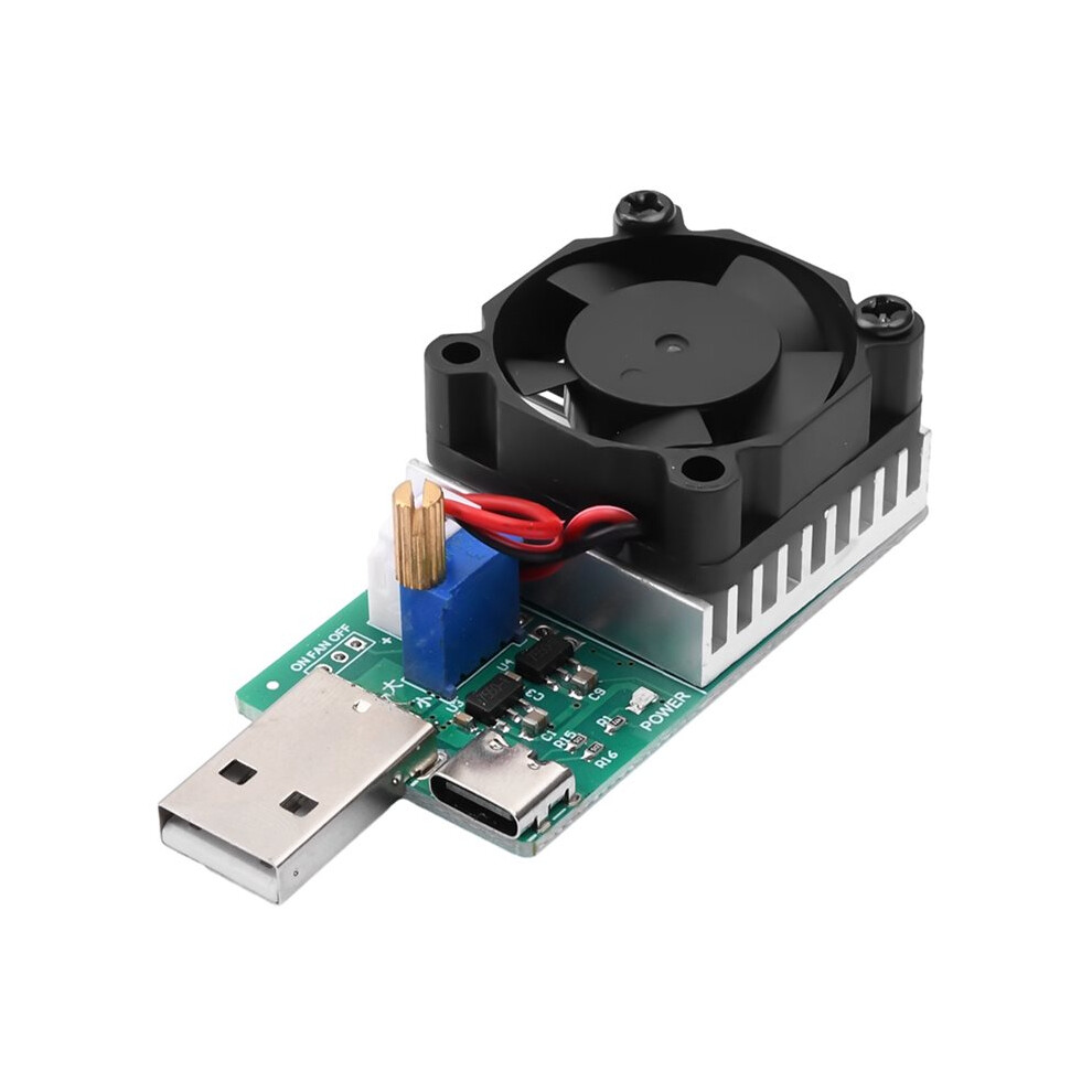 18W 3.7V-13V Electronic Test Load Resistor Usb Battery Discharge Capacity Tester With Fan Adjustable Current Module 6033390347848