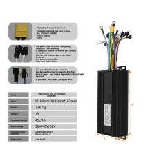 36V 48V 52V 45A E Bike Sine Wave Controller with DZ32 Color LCD Display Tri-Mode E Scooter Lithium Battery Upgrade Kit