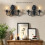 American Retro Double  Candle Holder Wall-Mounted Black Candlestick 2