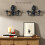 American Retro Double  Candle Holder Wall-Mounted Black Candlestick 5