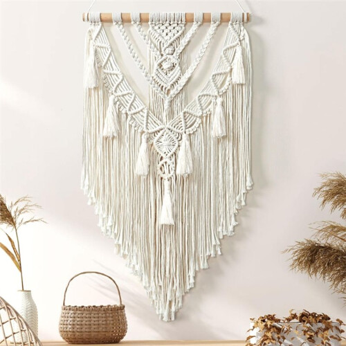 Macrame Wall Hanging Cotton Handmade Macrame  Boho Decorative Woven  Decoration for Bedroom Balcony 1